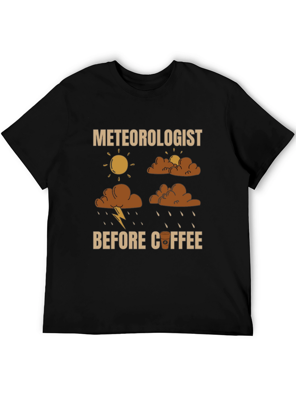 Meteorologist Before Coffee Graphic T-Shirt