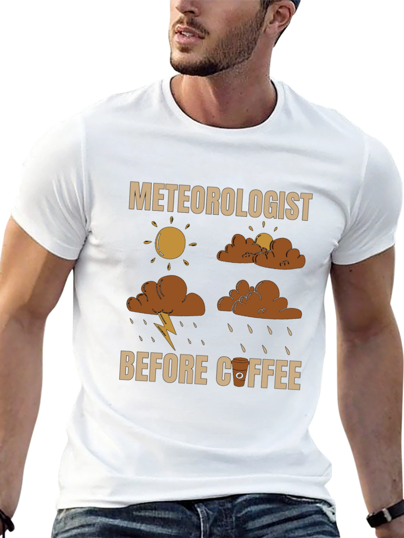 Meteorologist Before Coffee Graphic T-Shirt