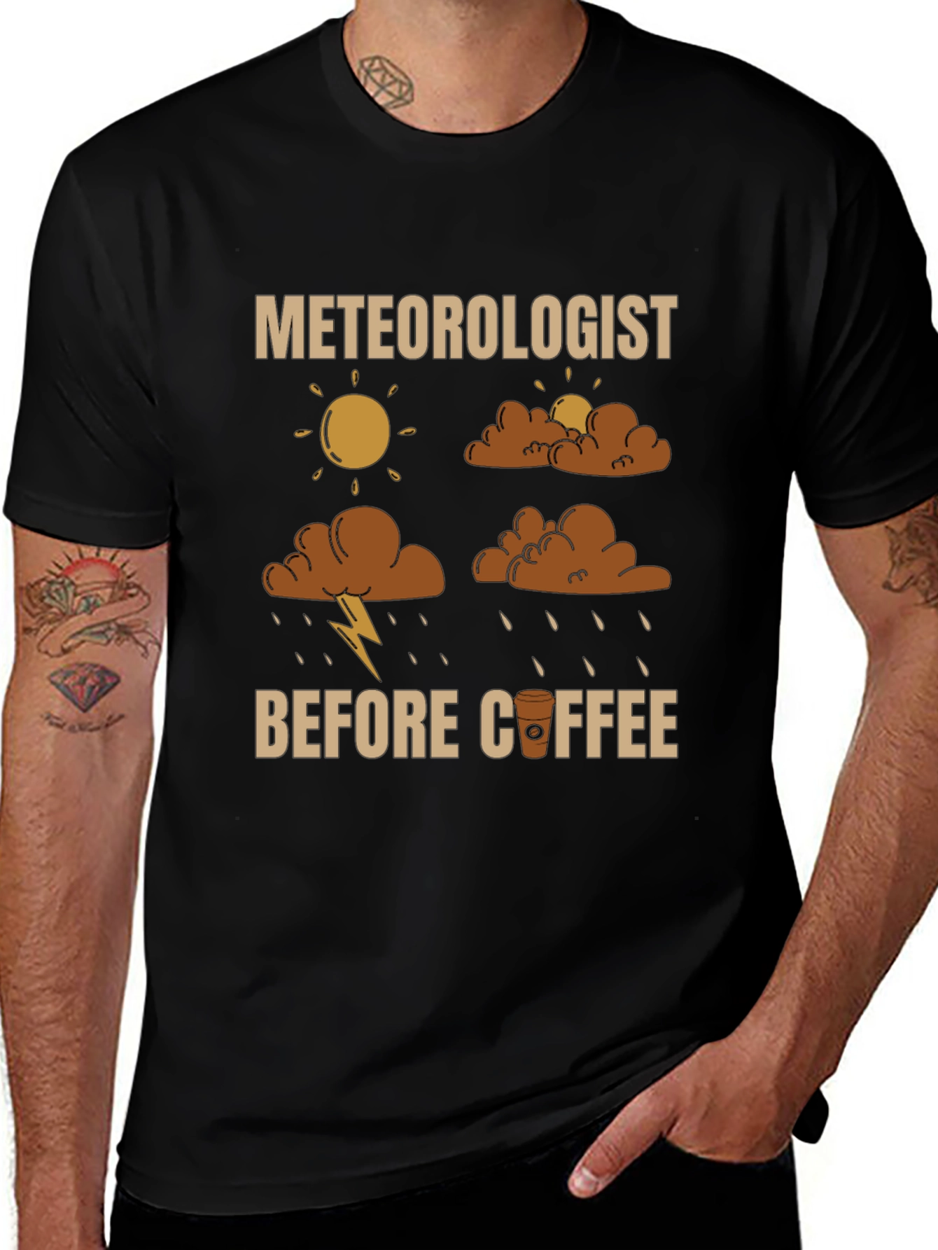 Meteorologist Before Coffee Graphic T-Shirt