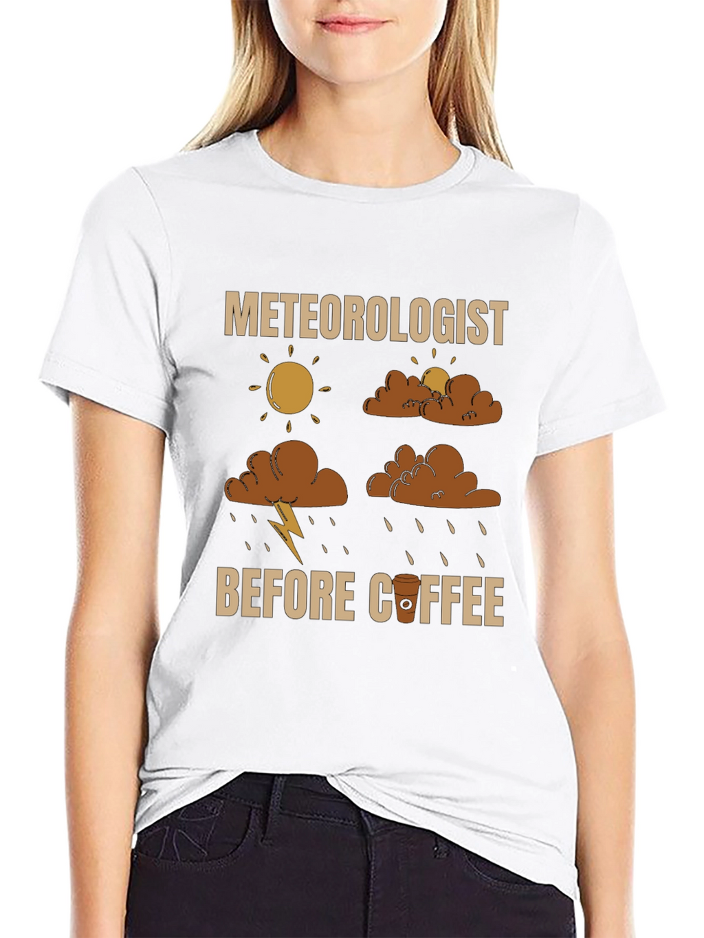 Meteorologist Before Coffee Graphic T-Shirt