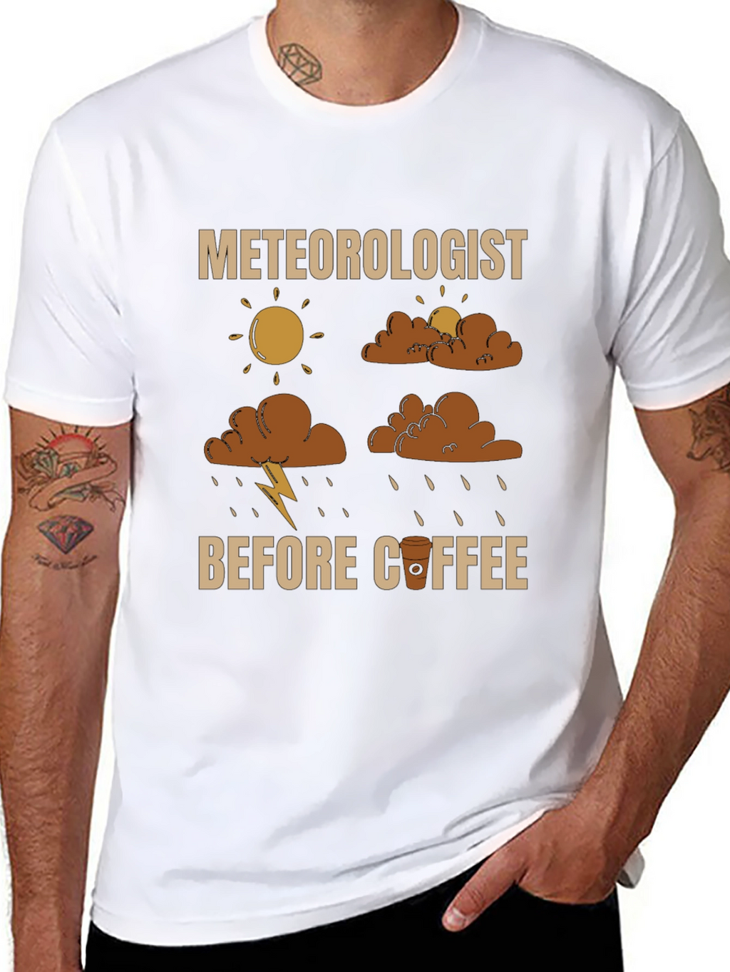 Meteorologist Before Coffee Graphic T-Shirt