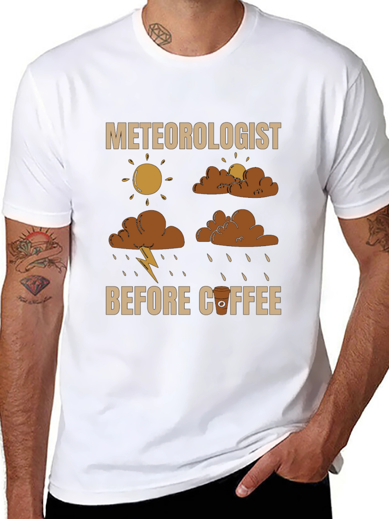 Meteorologist Before Coffee Graphic T-Shirt