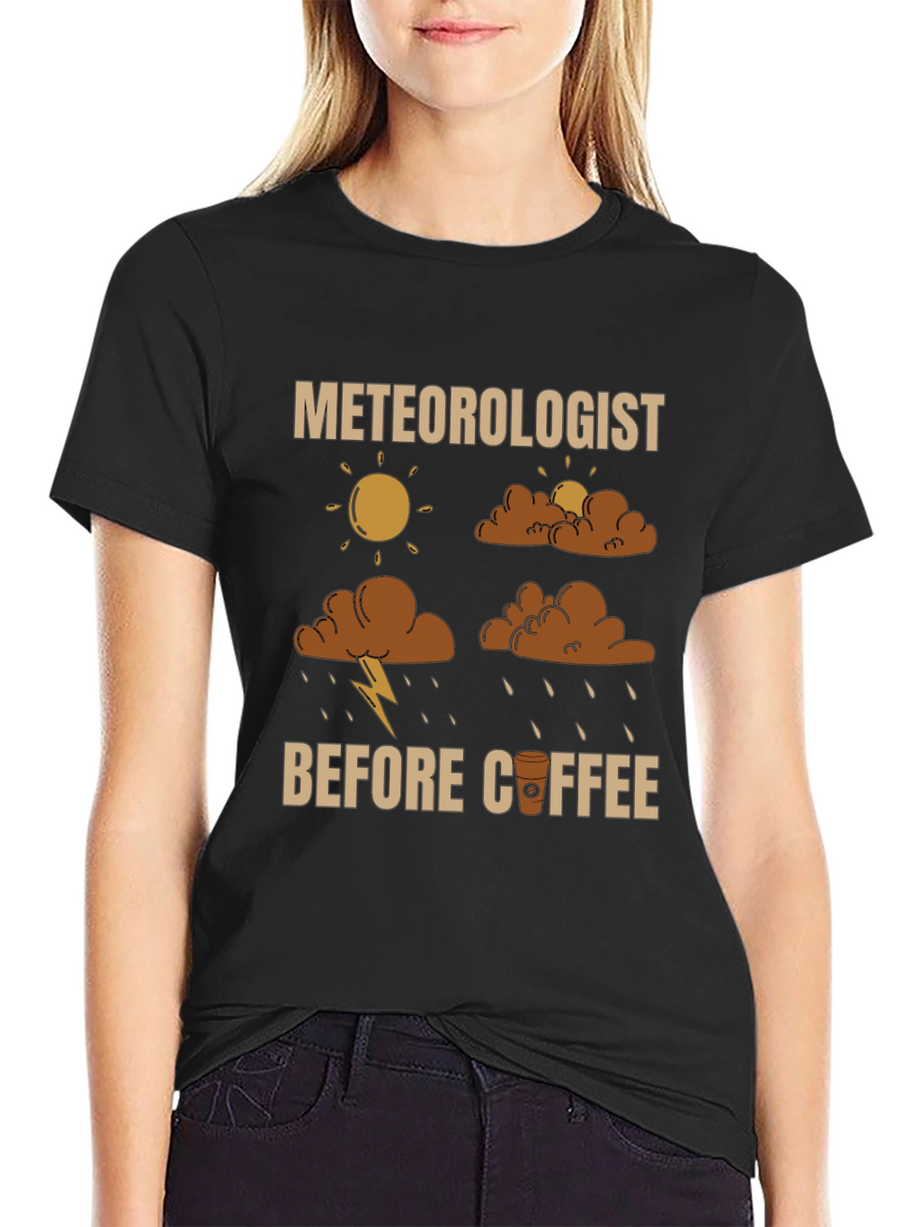 Meteorologist Before Coffee Graphic T-Shirt