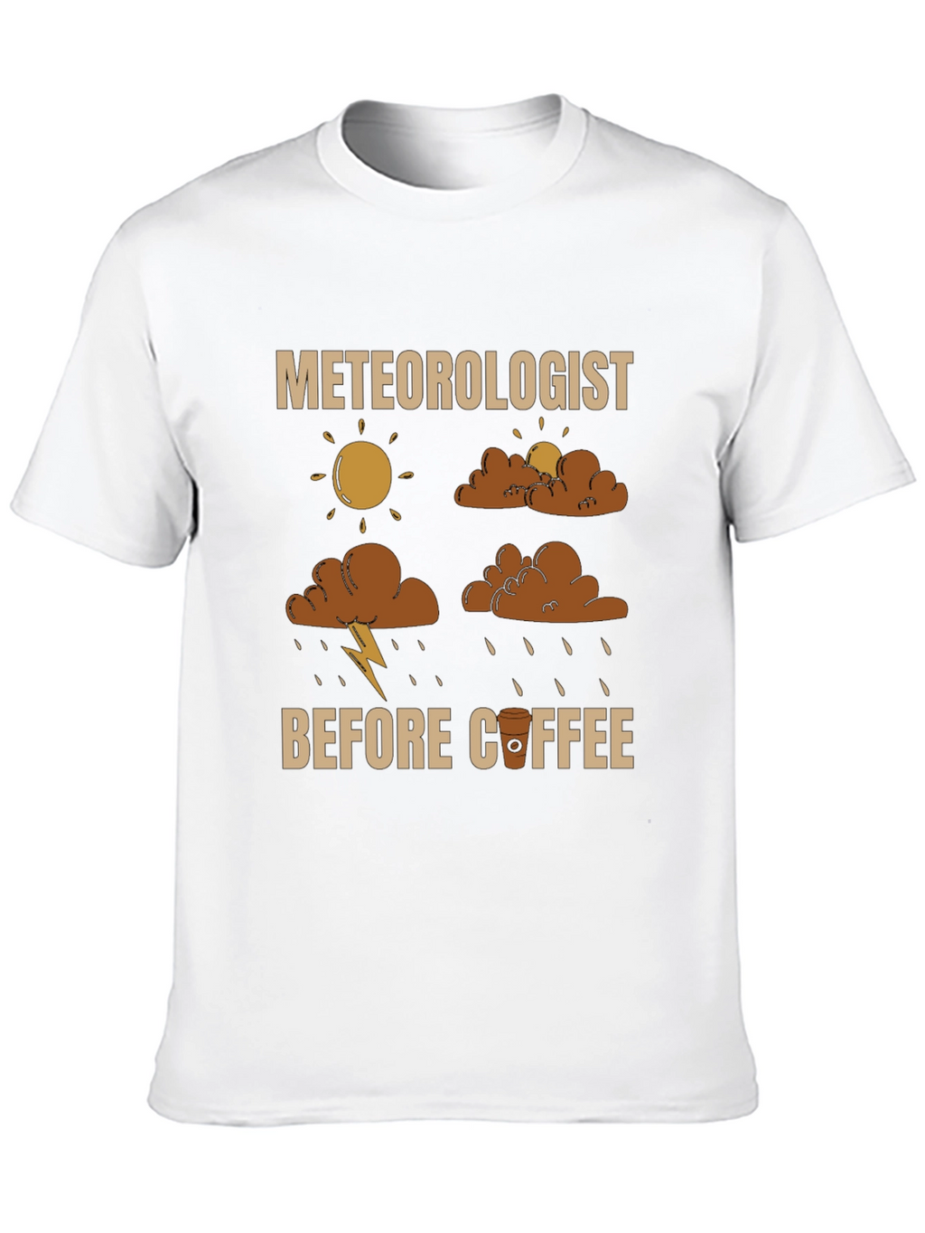 Meteorologist Before Coffee Graphic T-Shirt