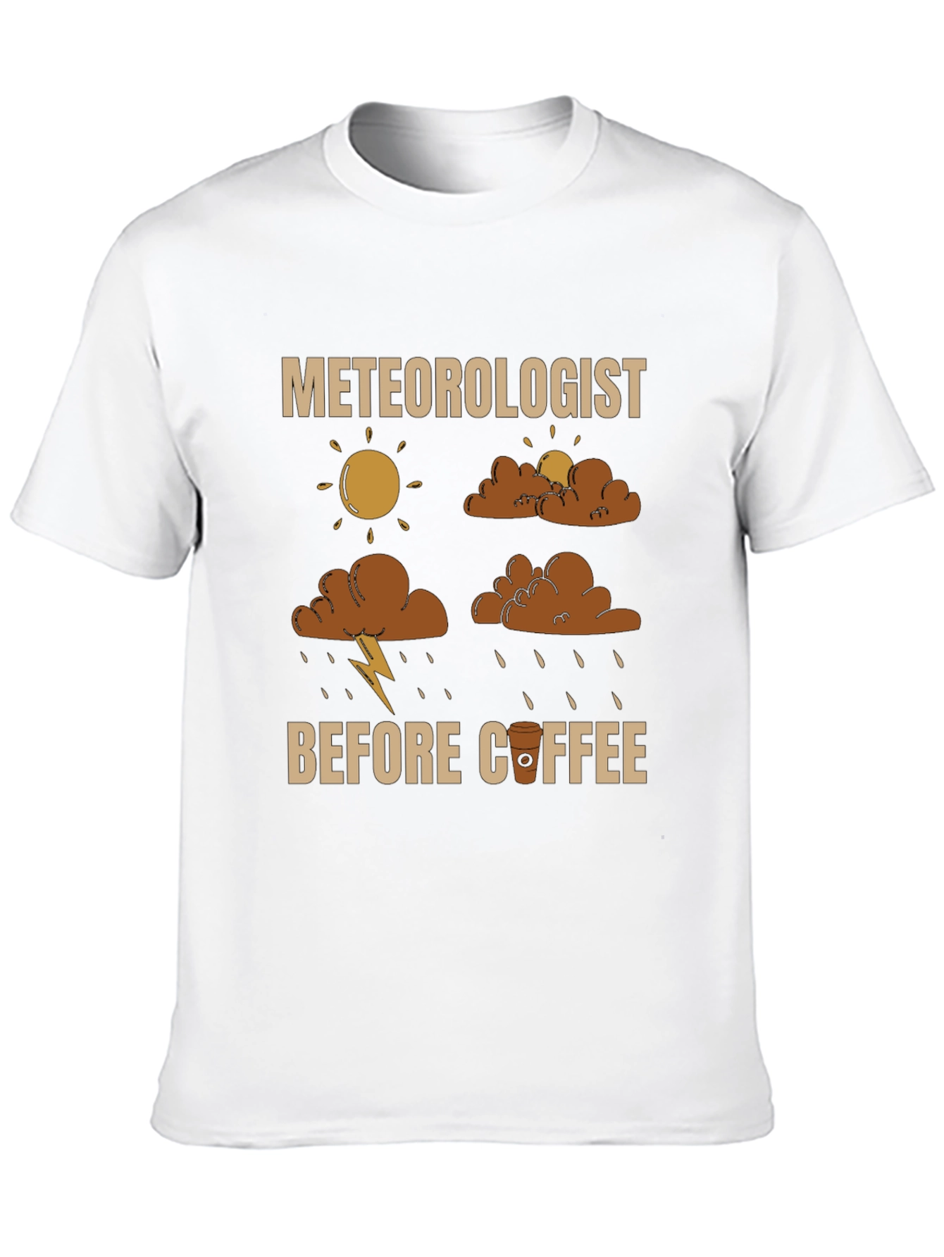Meteorologist Before Coffee Graphic T-Shirt