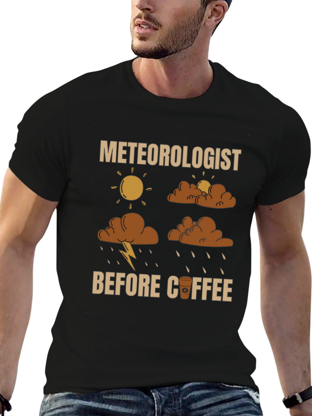 Meteorologist Before Coffee Graphic T-Shirt