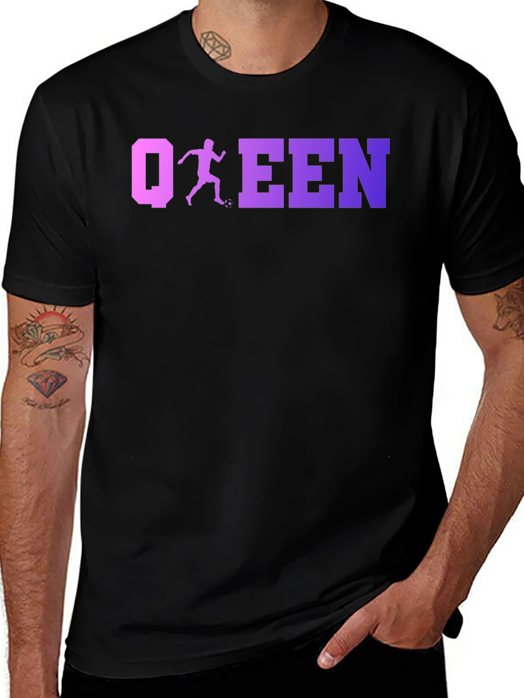 Soccer Queen Black T-Shirt
