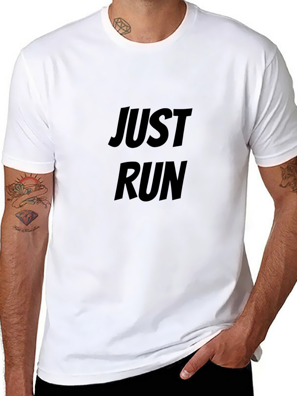 Just Run Black T-Shirt
