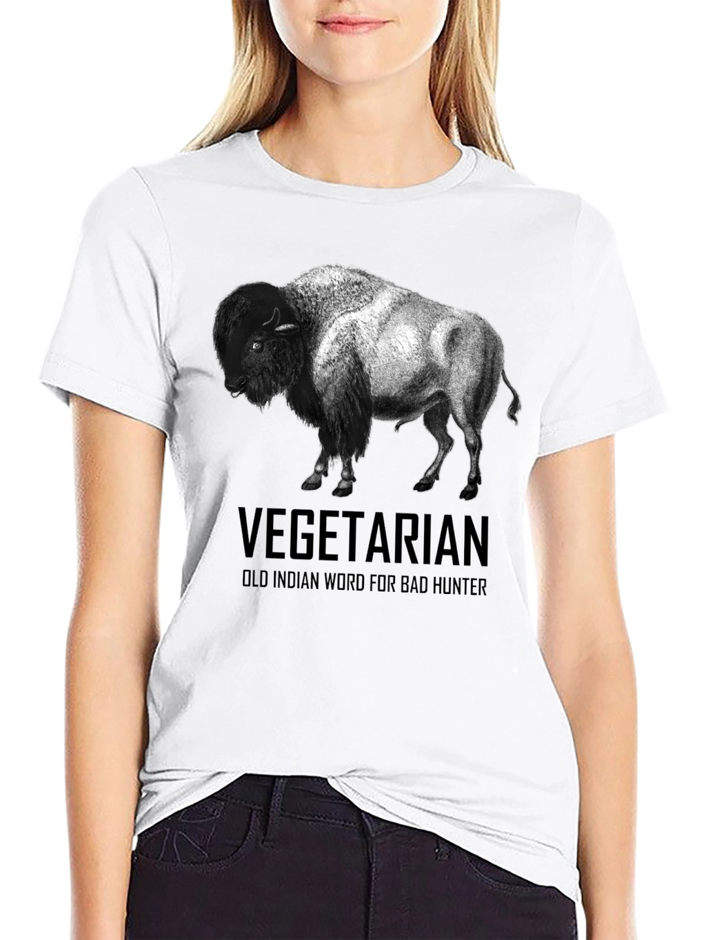 Vegetarian Bison T-Shirt - Funny Graphic Tee