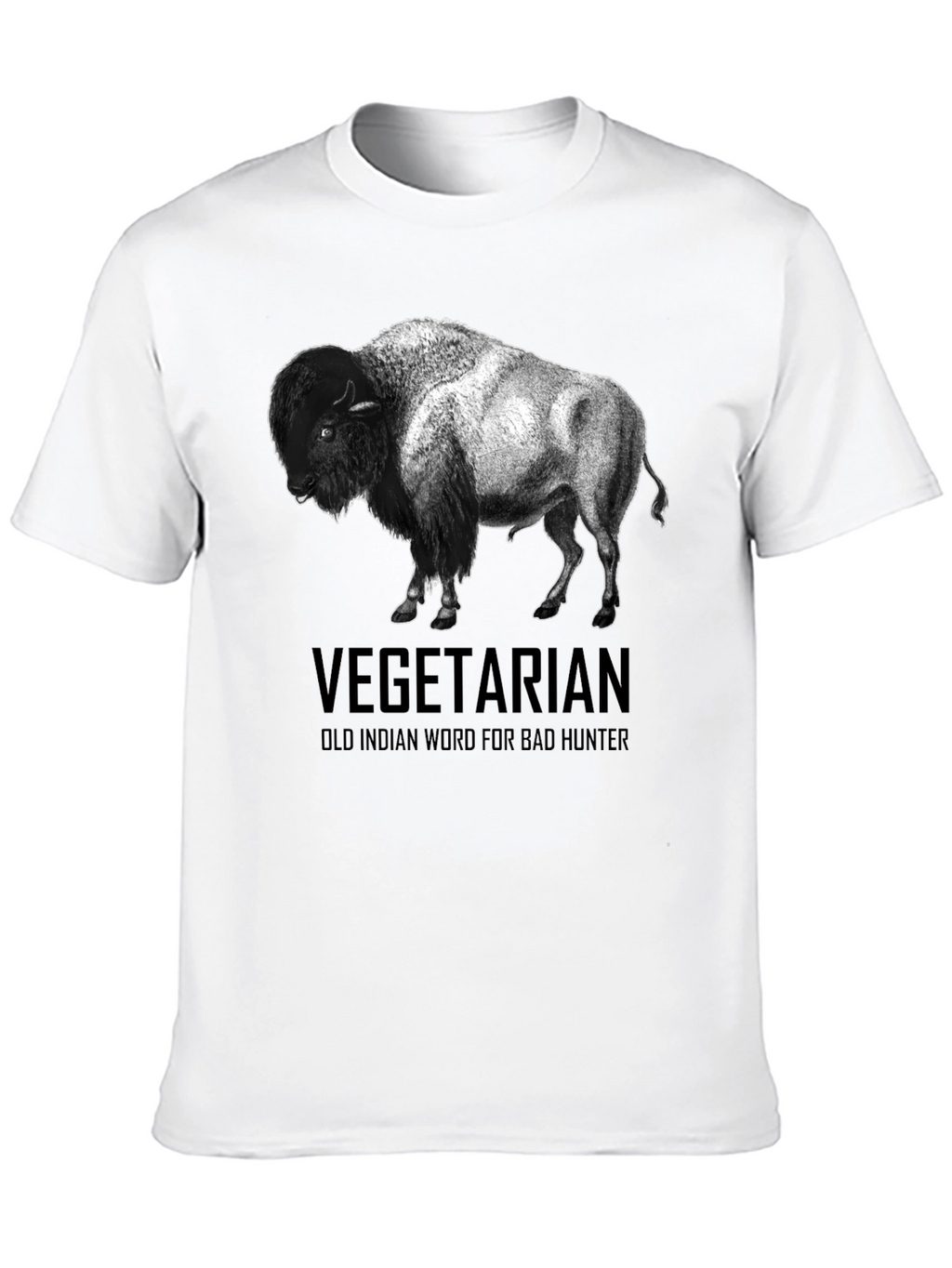 Vegetarian Bison T-Shirt - Funny Graphic Tee