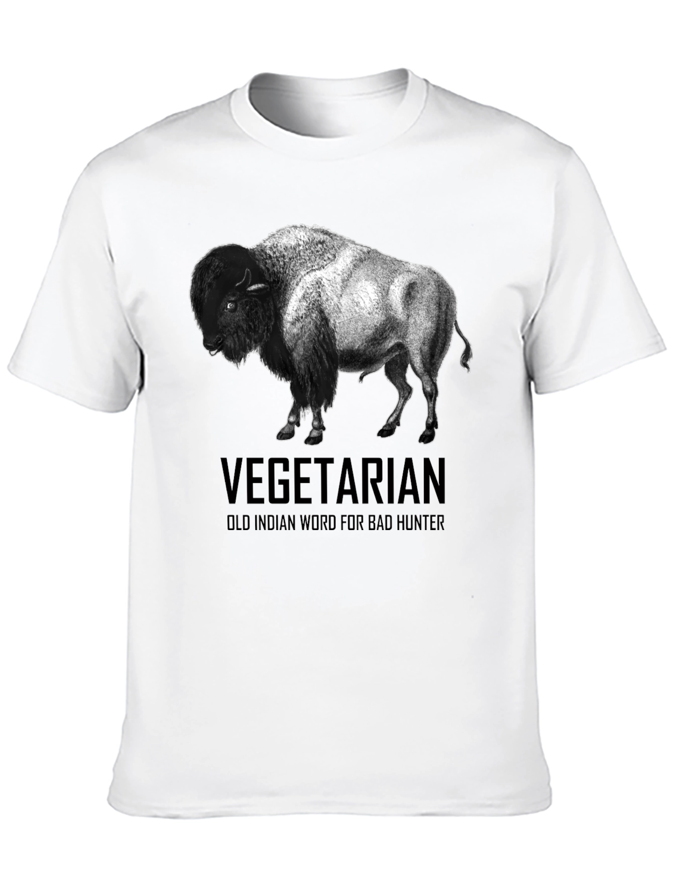 Vegetarian Bison T-Shirt - Funny Graphic Tee
