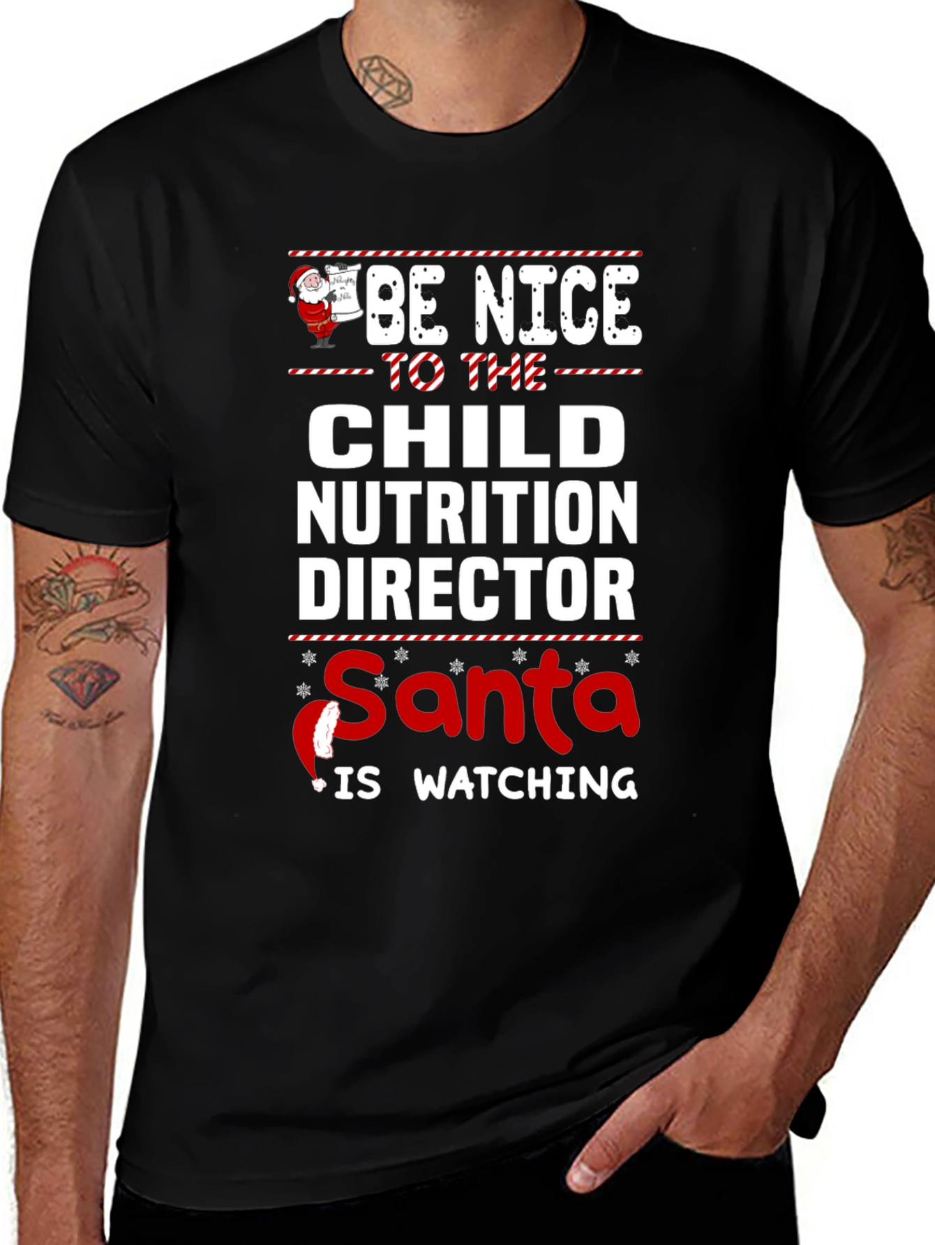 Be Nice to the Child Nutrition Director Christmas T-Shirt