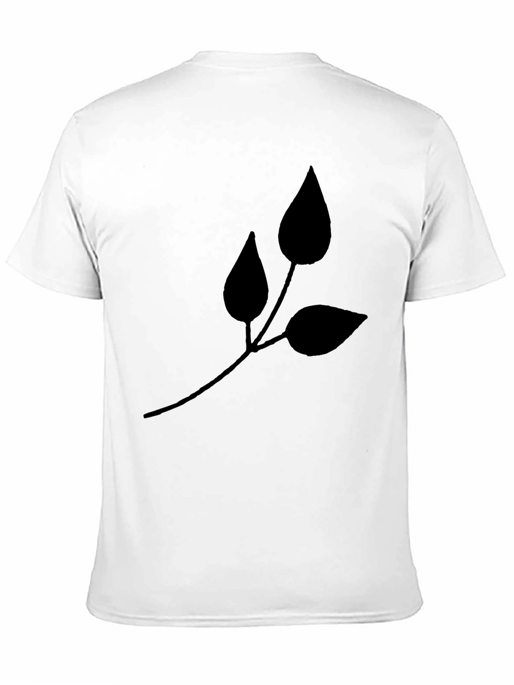 Stylish Black Leaf Graphic Tee - Casual Comfort