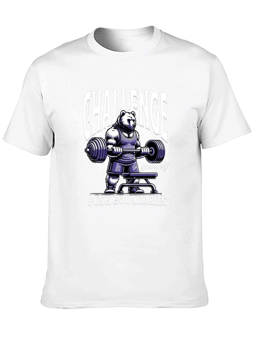 Challenge Yourself Bear Graphic T-Shirt