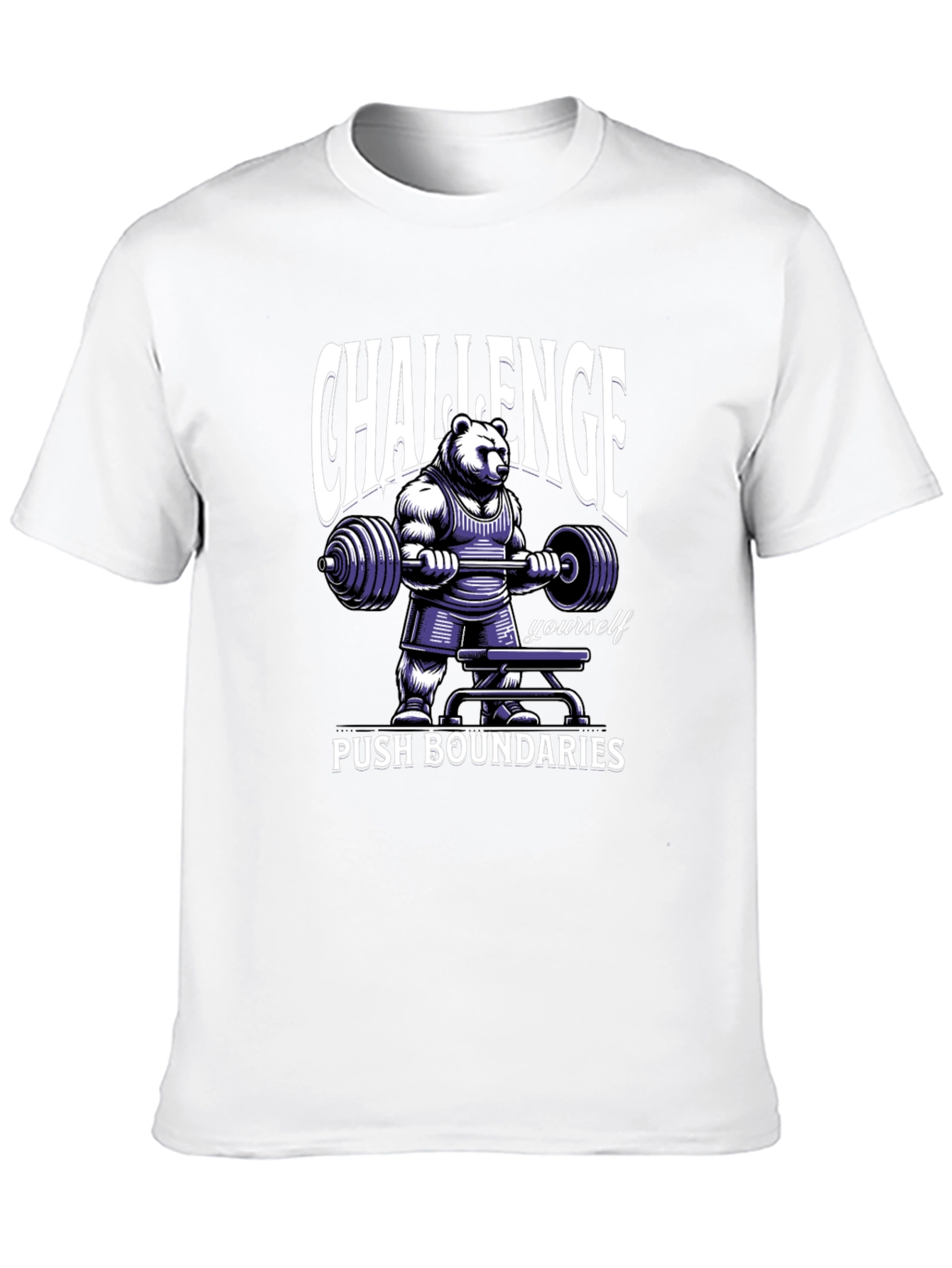 Challenge Yourself Bear Graphic T-Shirt