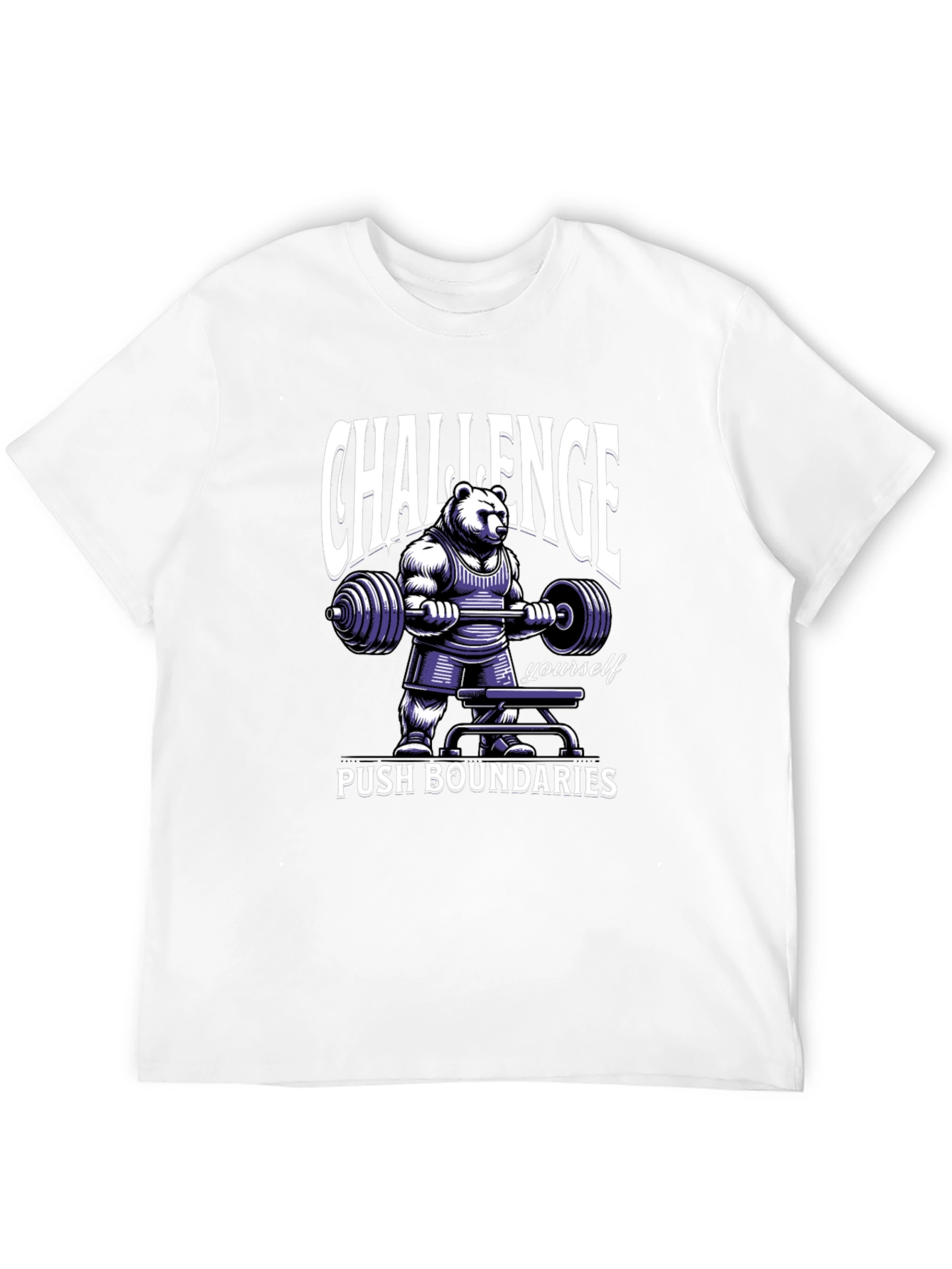 Challenge Yourself Bear Graphic T-Shirt