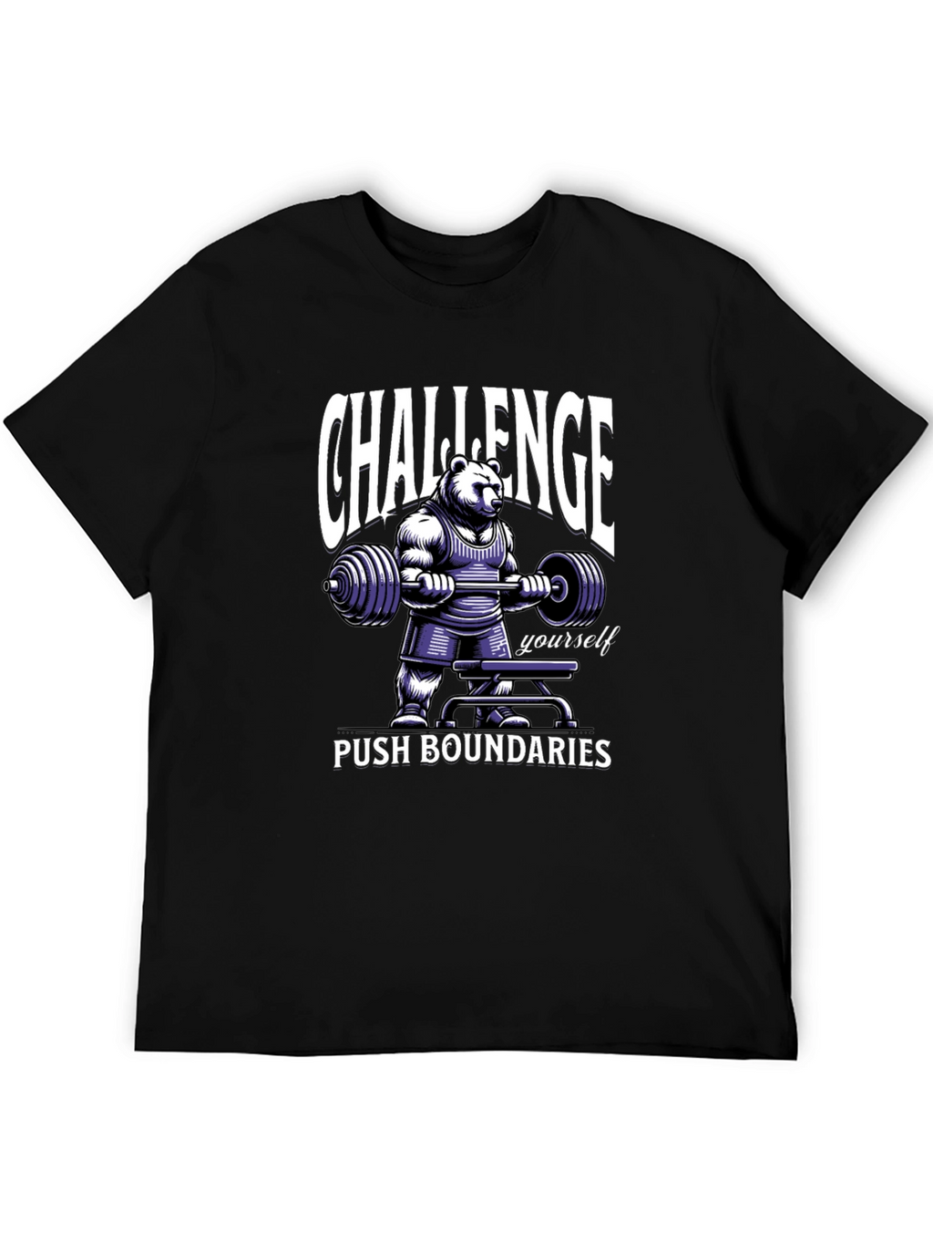 Challenge Yourself Bear Graphic T-Shirt