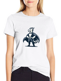Black T-Shirt with Dragon Superhero Graphic