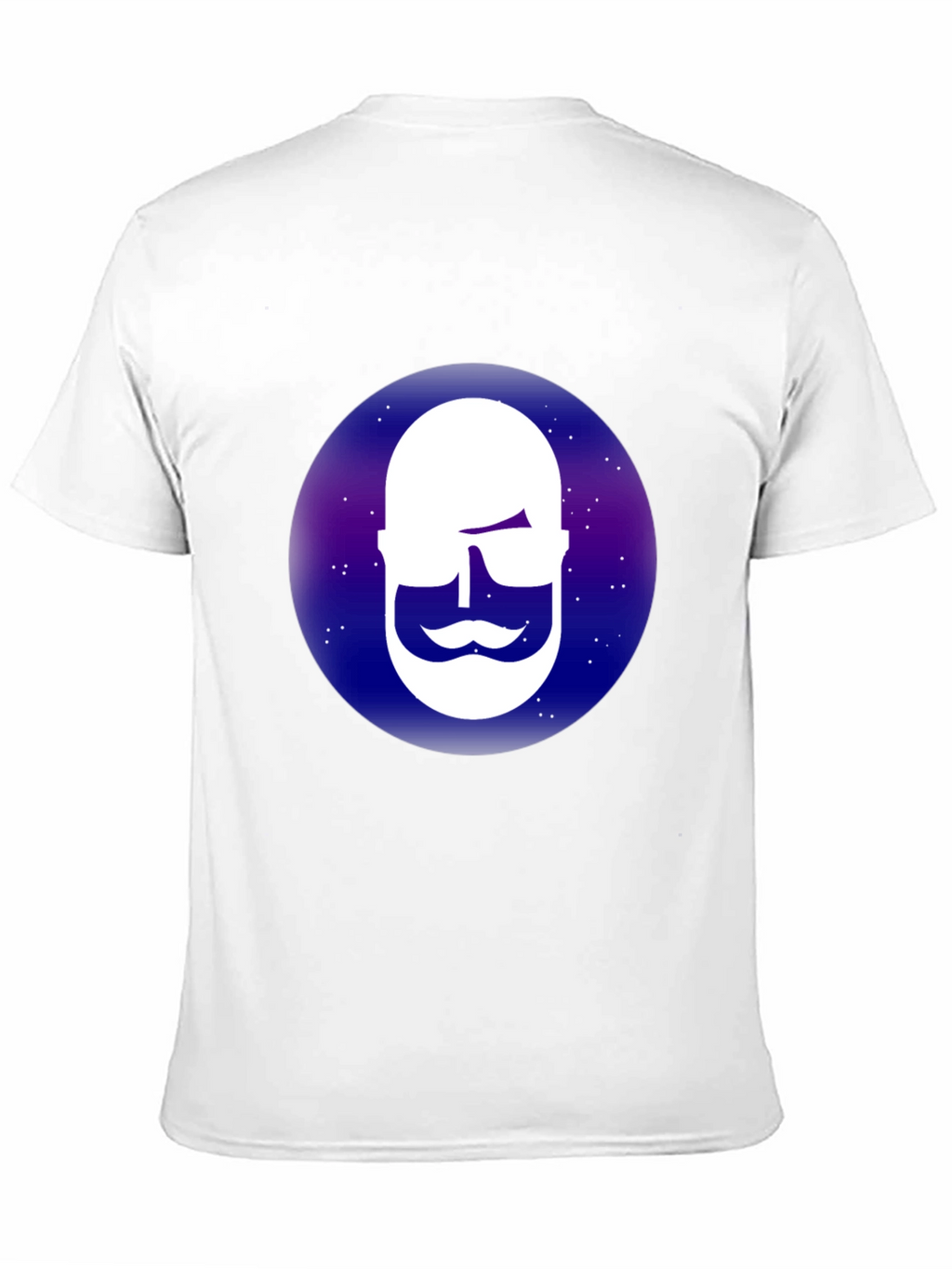 Cool Bearded Face Graphic Tee - Black