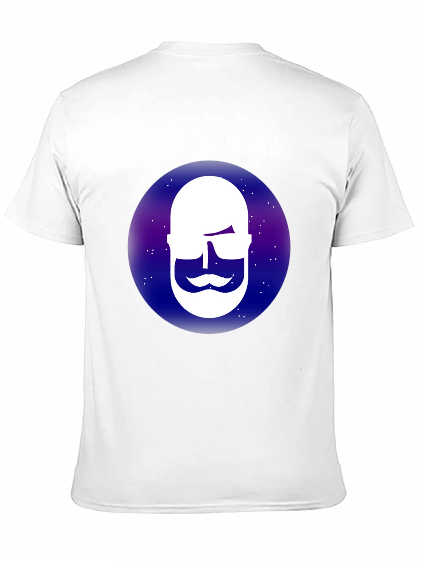 Cool Bearded Face Graphic Tee - Black