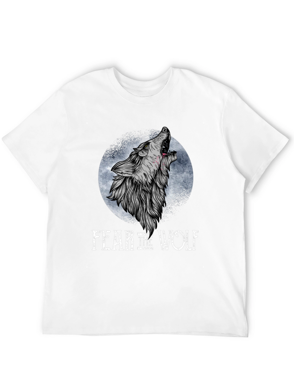 Fear the Wolf Graphic T-Shirt - Black Wolf Design