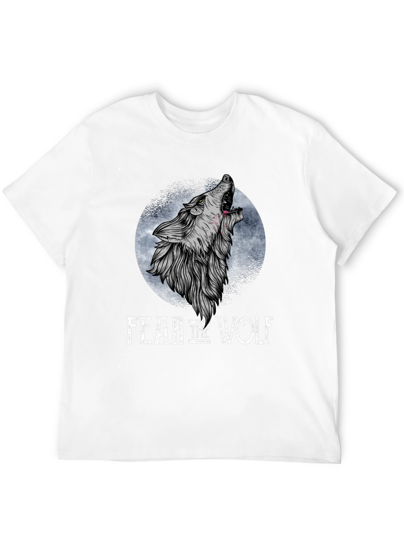 Fear the Wolf Graphic T-Shirt - Black Wolf Design