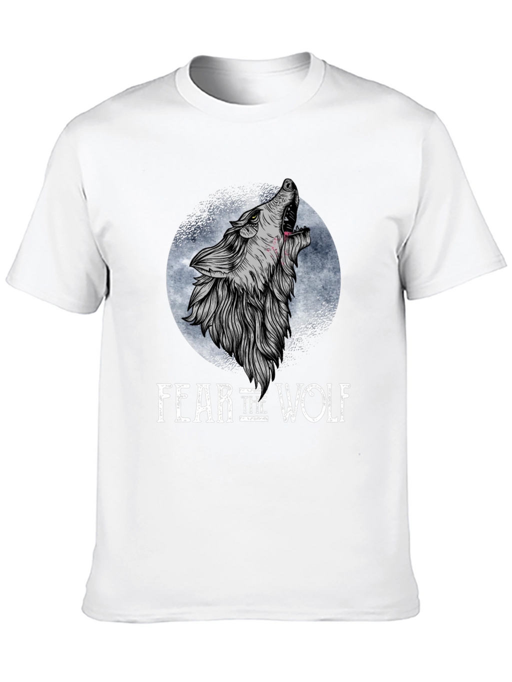 Fear the Wolf Graphic T-Shirt - Black Wolf Design