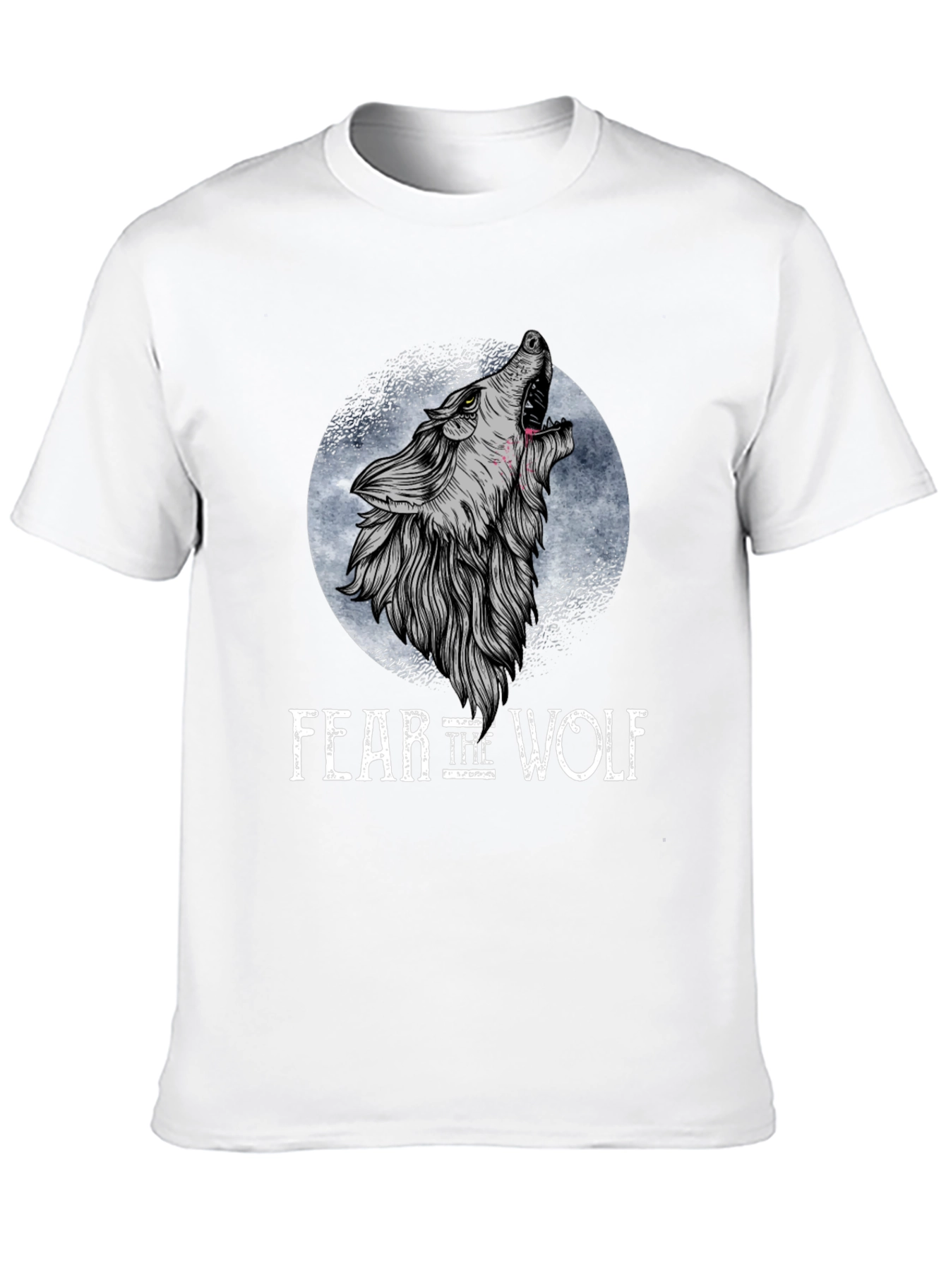 Fear the Wolf Graphic T-Shirt - Black Wolf Design