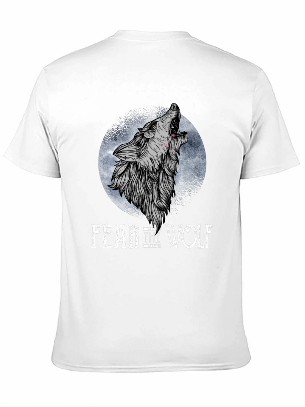 Fear the Wolf Graphic T-Shirt - Black Wolf Design