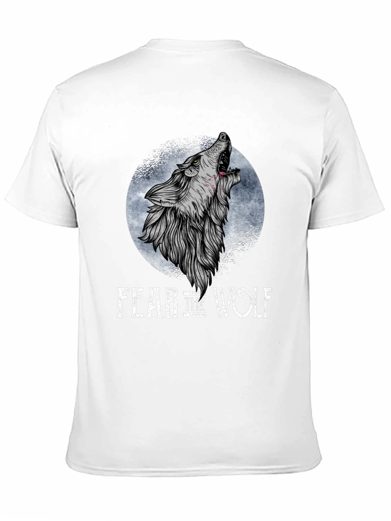 Fear the Wolf Graphic T-Shirt - Black Wolf Design