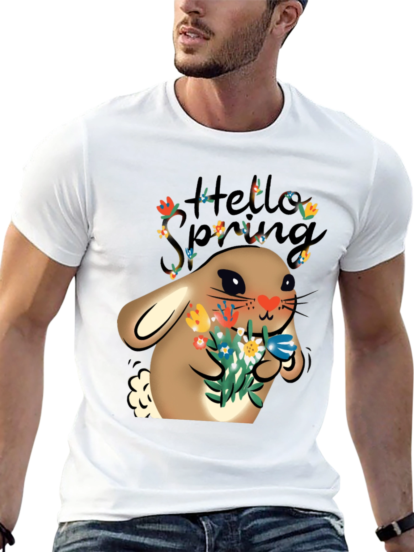 Hello Spring Easter Bunny T-Shirt