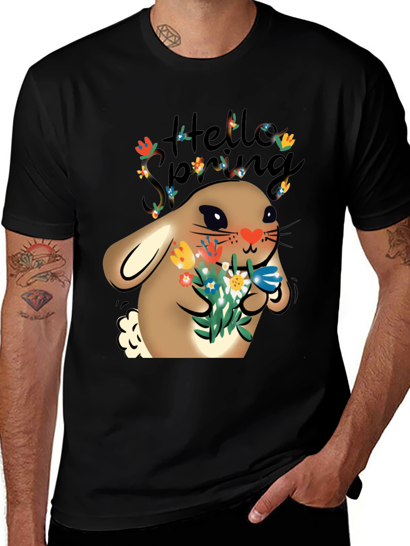 Hello Spring Easter Bunny T-Shirt