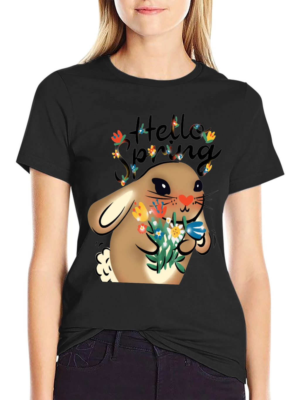 Hello Spring Easter Bunny T-Shirt