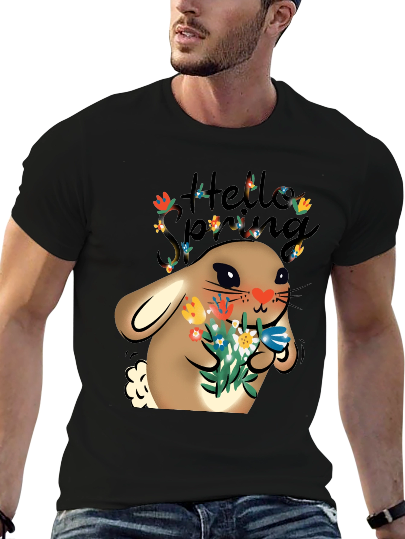 Hello Spring Easter Bunny T-Shirt