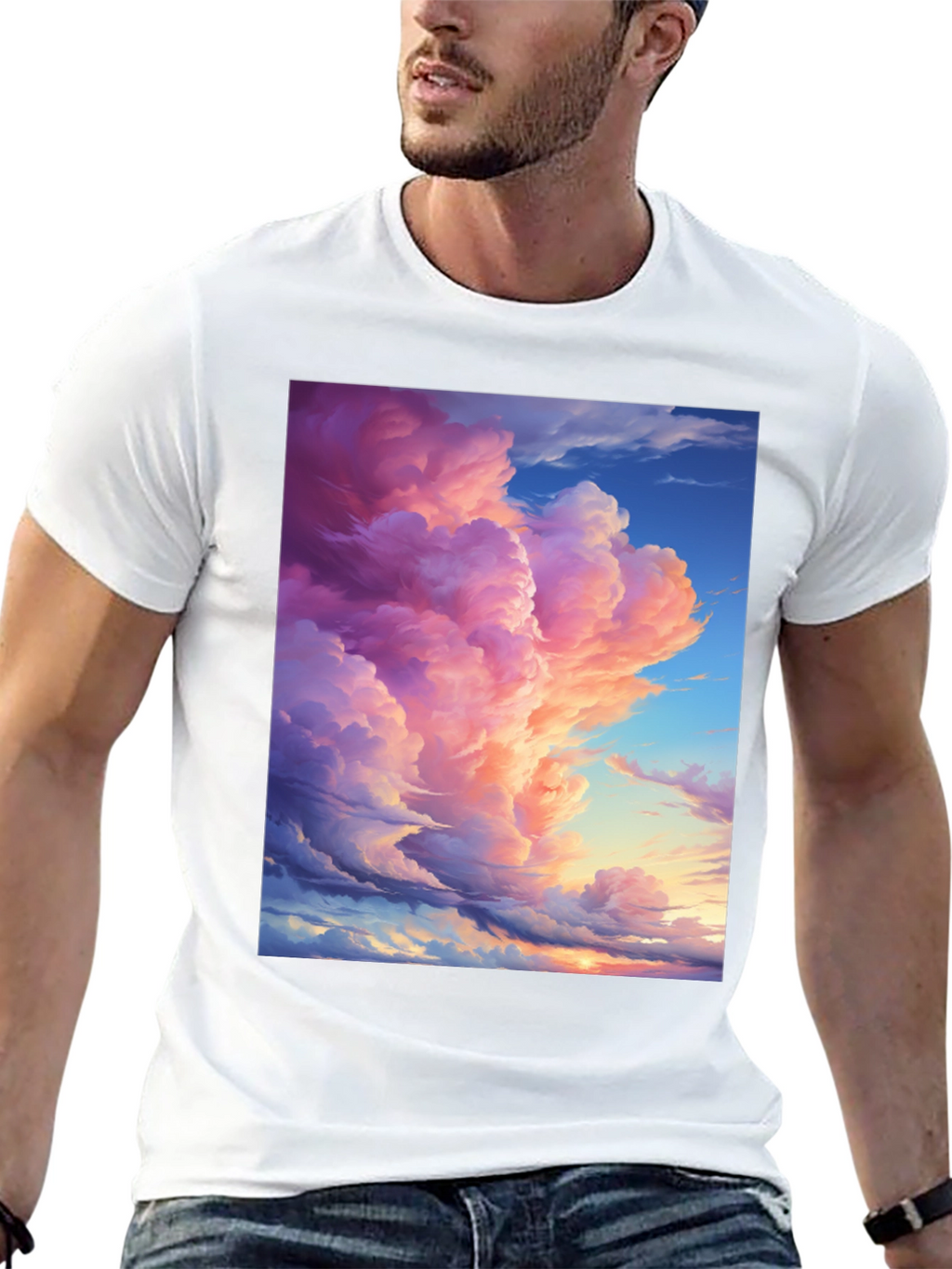 Dreamy Sky T-Shirt - Artistic Cloudscape Design