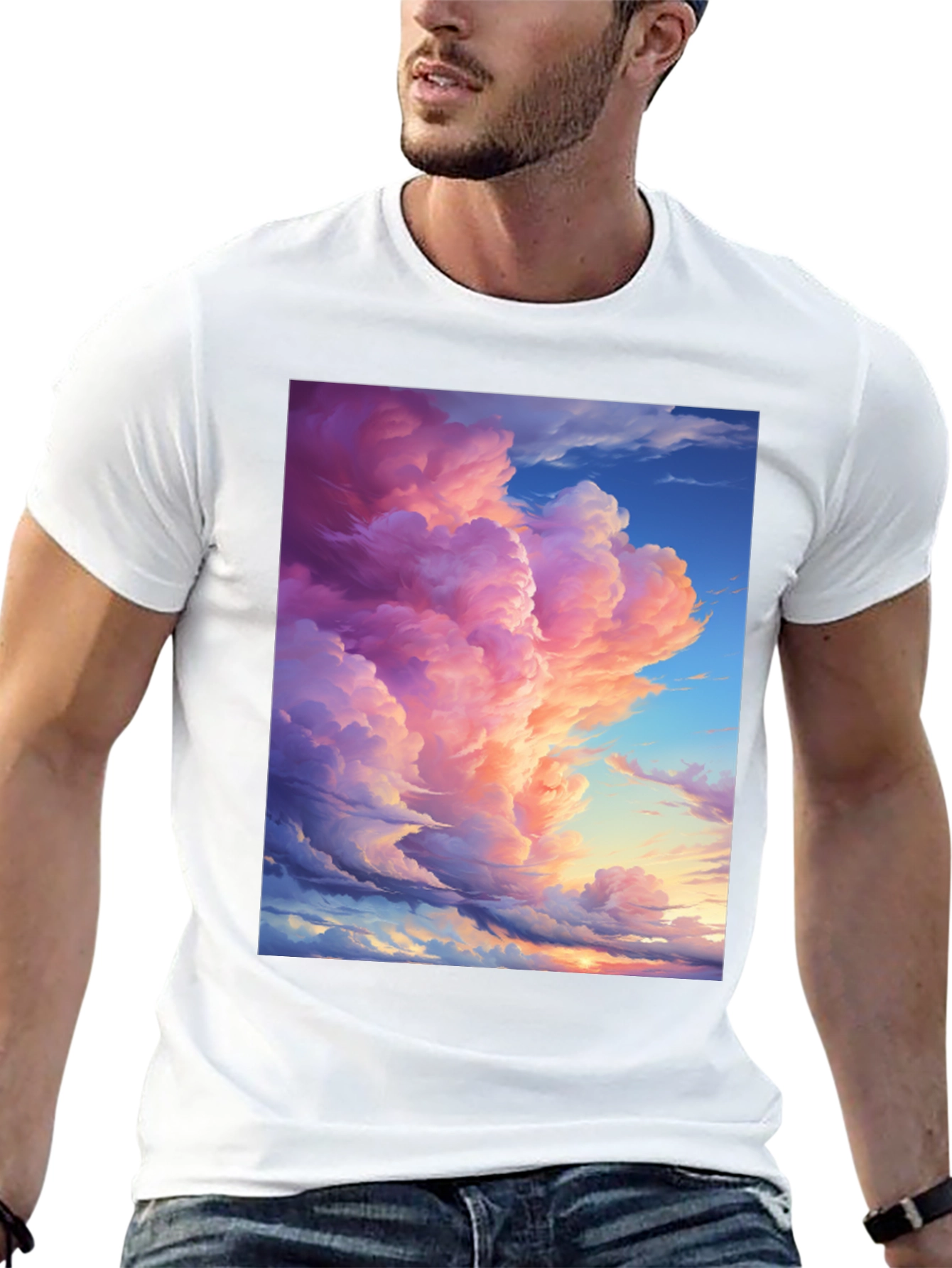 Dreamy Sky T-Shirt - Artistic Cloudscape Design
