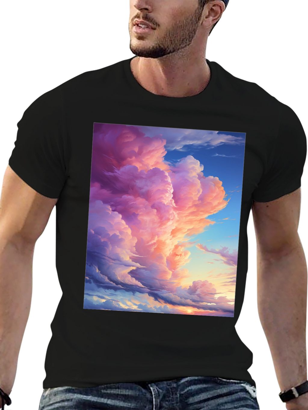 Dreamy Sky T-Shirt - Artistic Cloudscape Design
