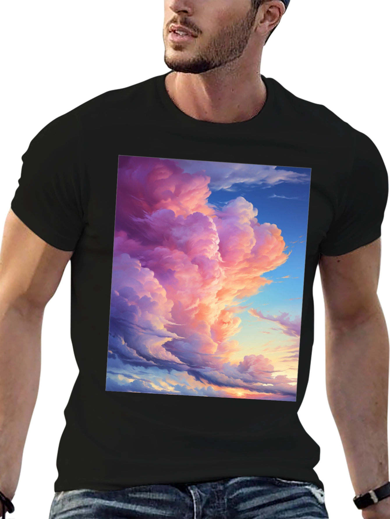 Dreamy Sky T-Shirt - Artistic Cloudscape Design
