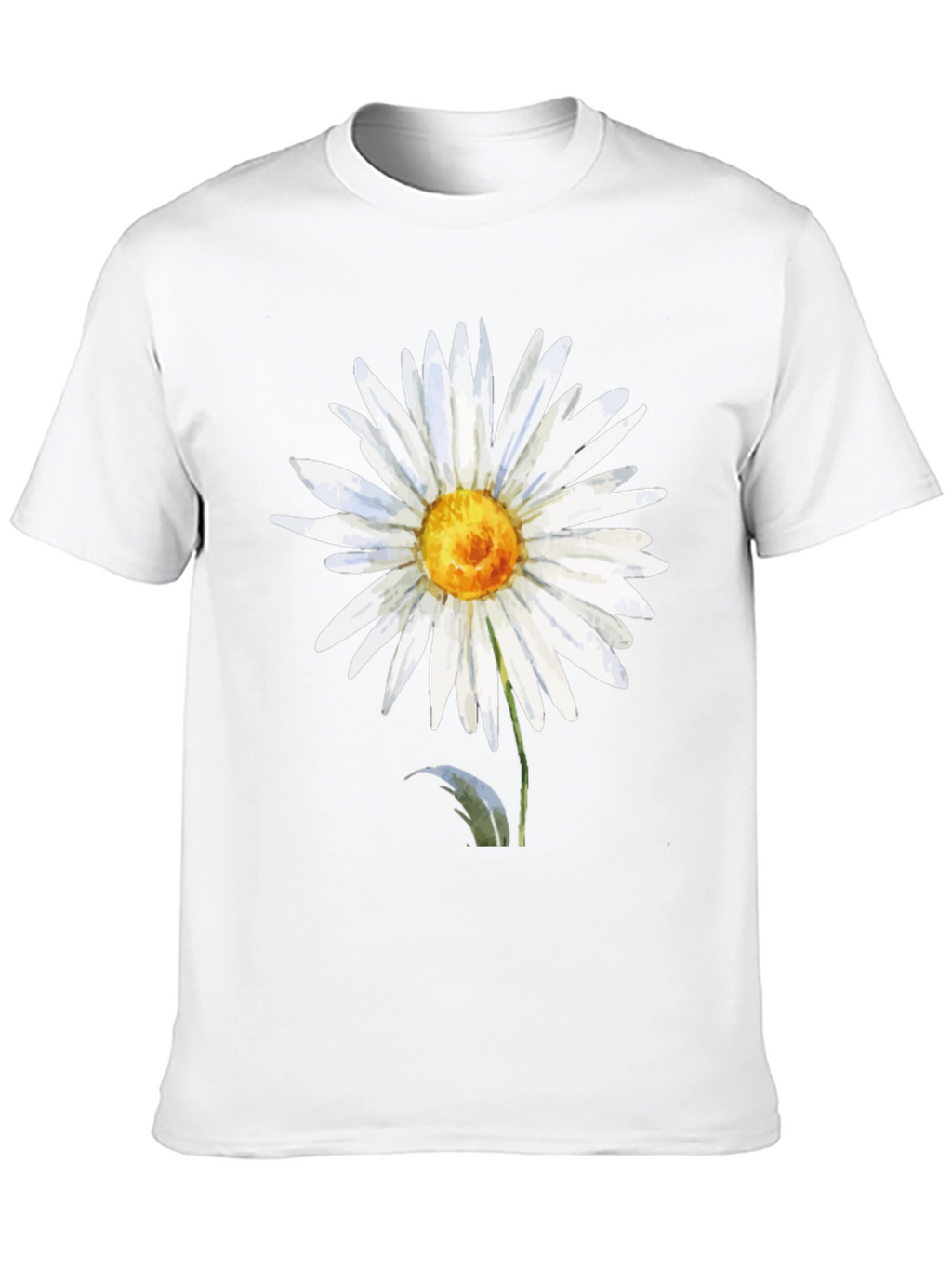 Daisy Flower Graphic Tee - Black Casual T-Shirt