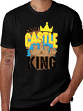 Sand Castle King Graphic Tee - Black Cotton T-Shirt