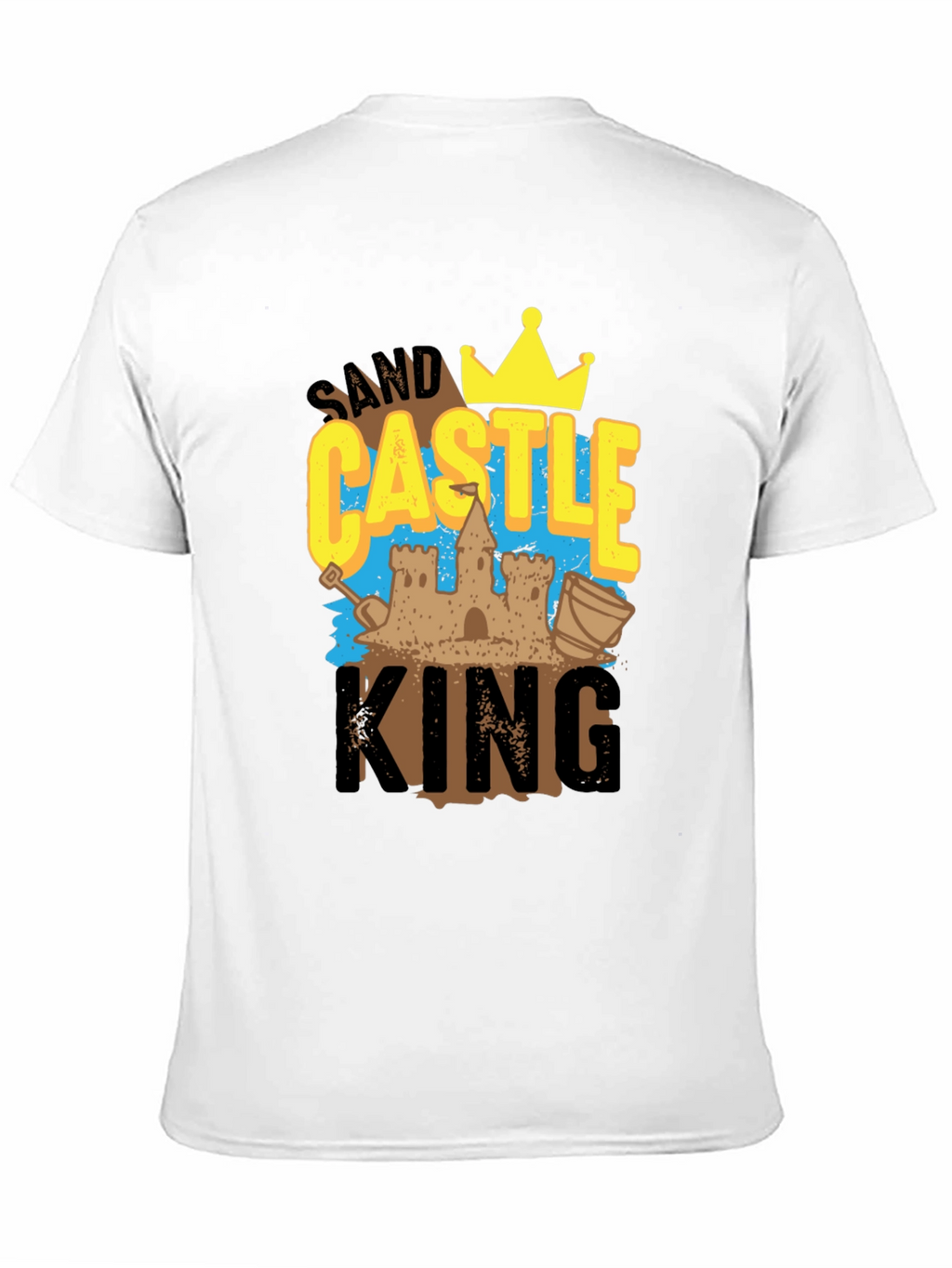 Sand Castle King Graphic Tee - Black Cotton T-Shirt