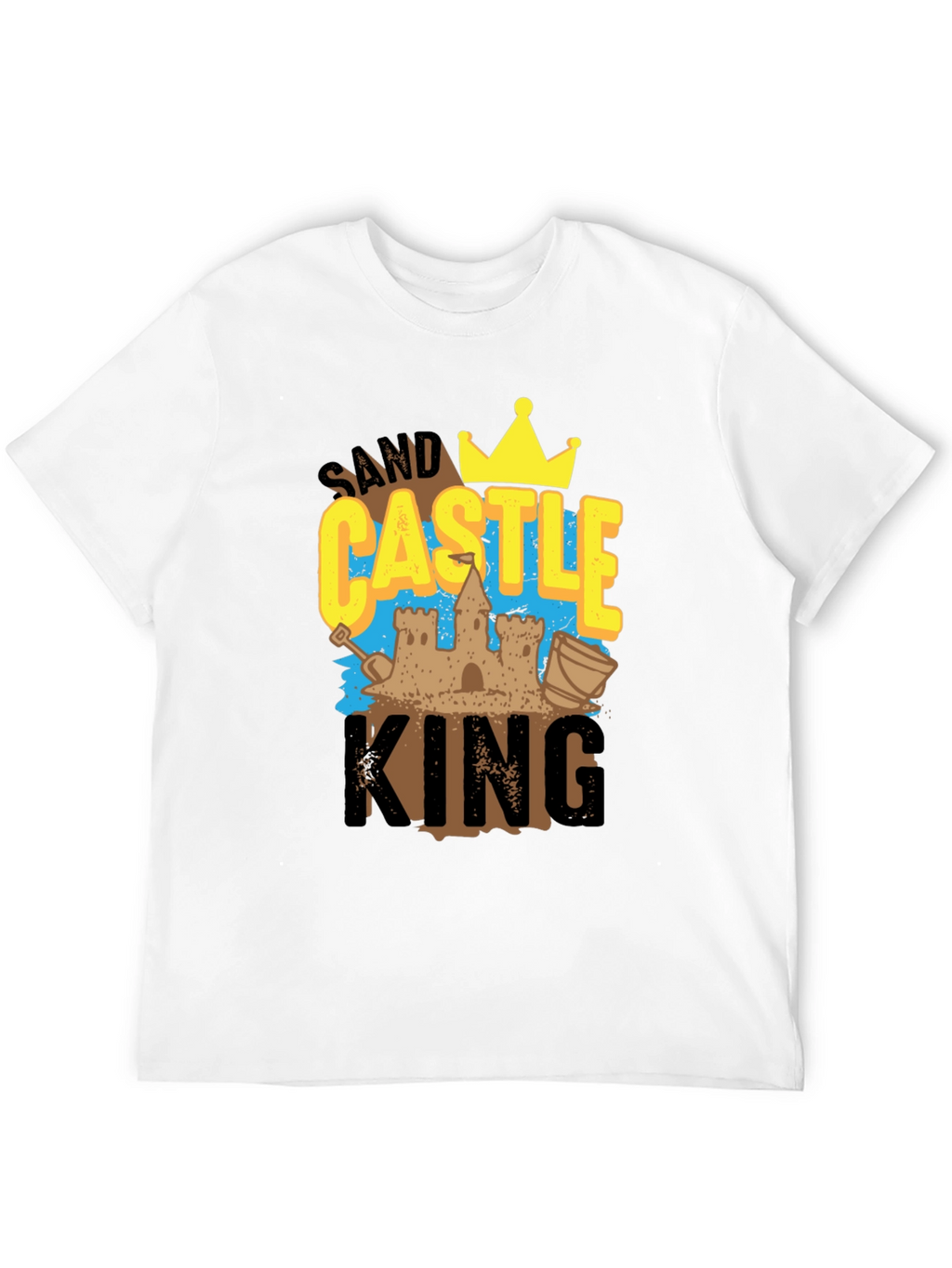 Sand Castle King Graphic Tee - Black Cotton T-Shirt