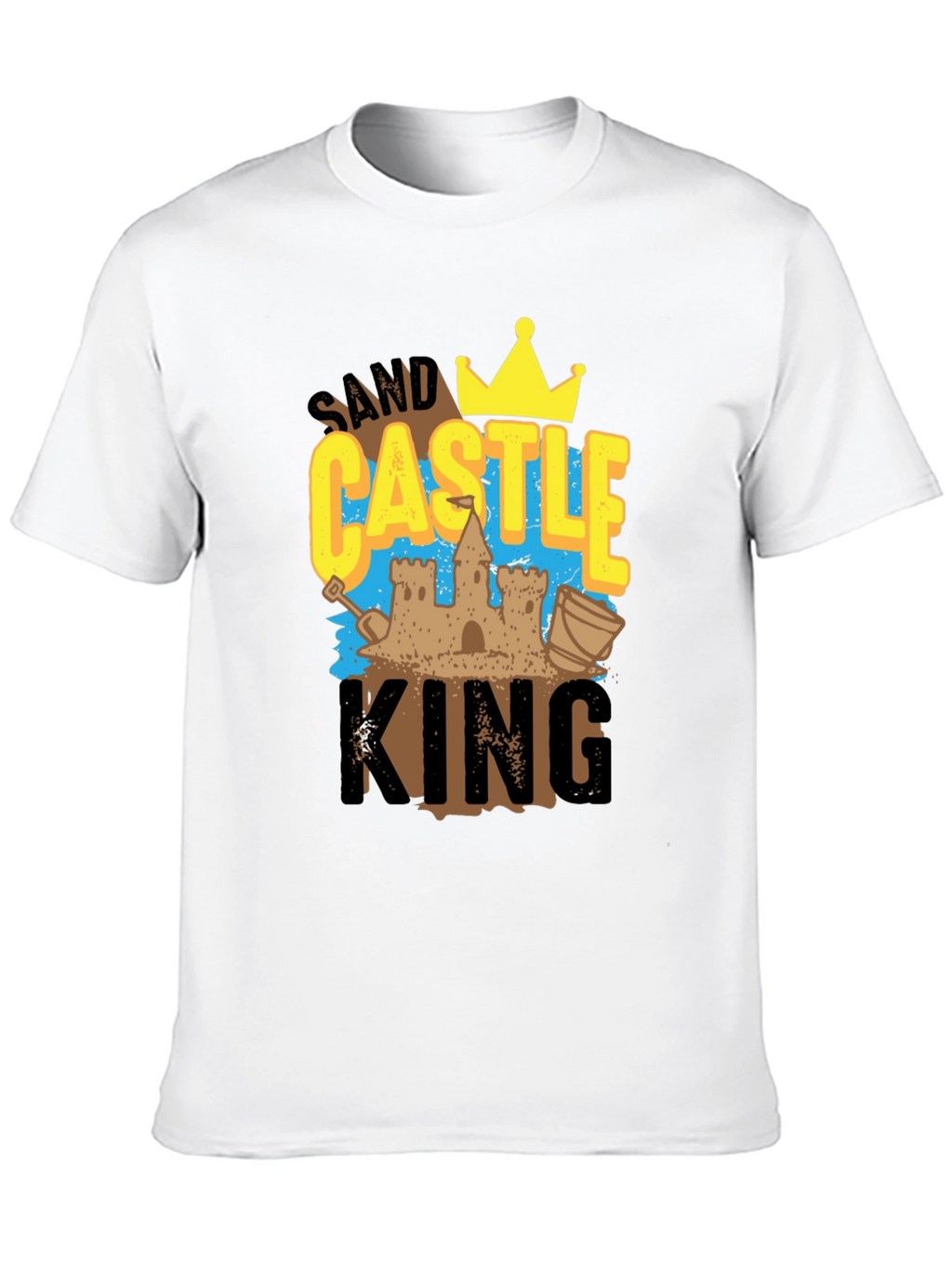 Sand Castle King Graphic Tee - Black Cotton T-Shirt
