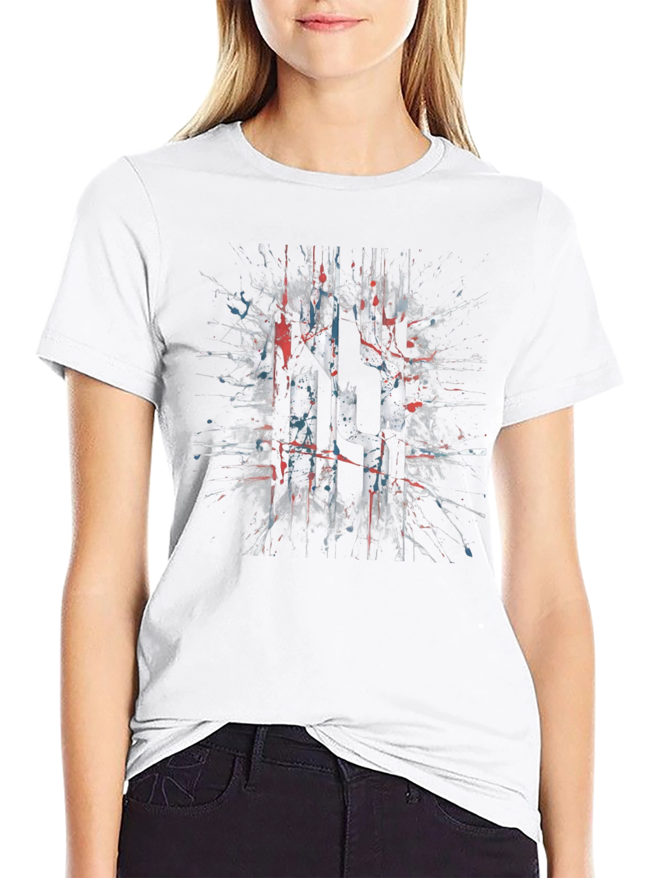 Abstract Splatter Graphic T-Shirt