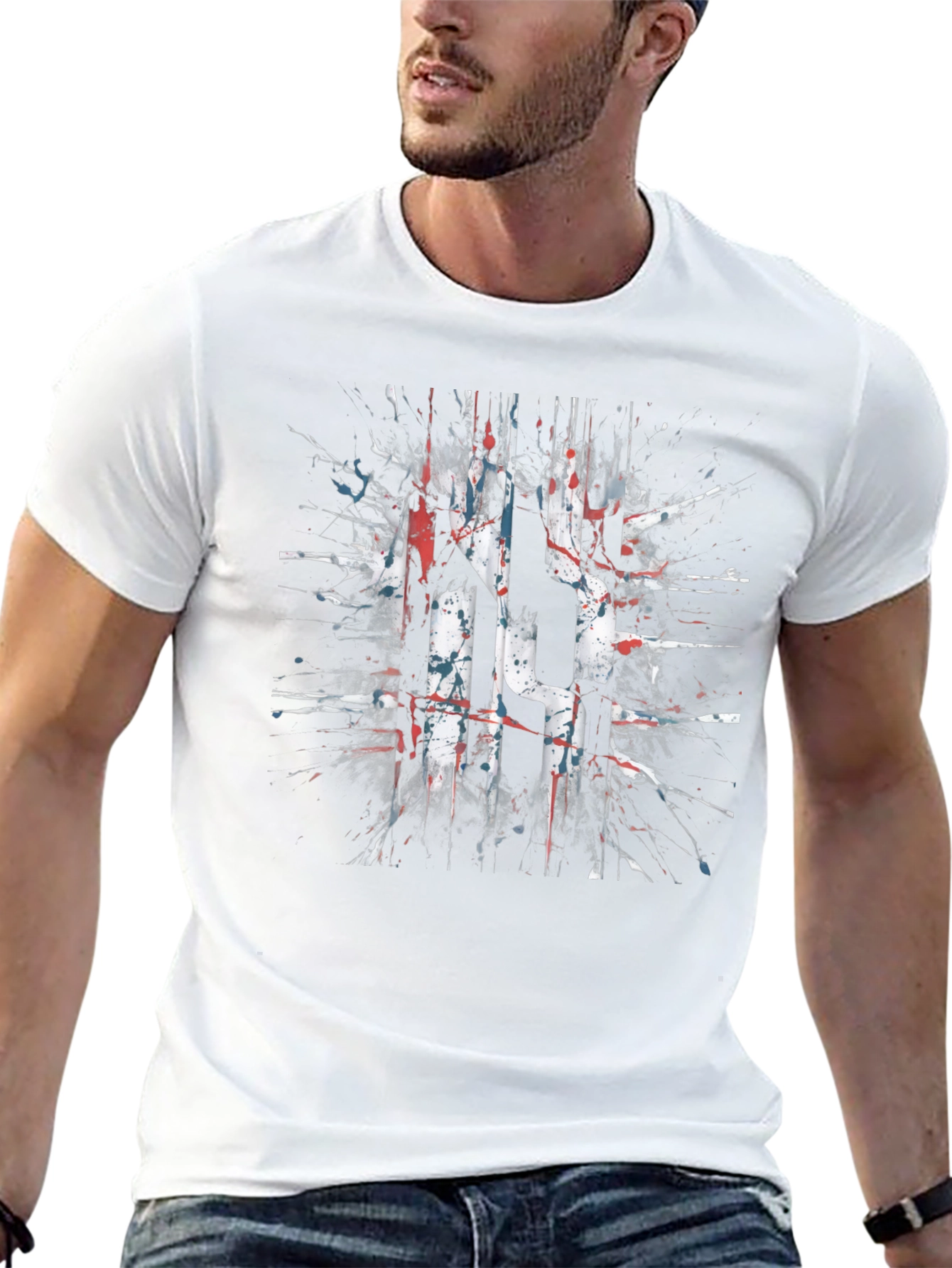 Abstract Splatter Graphic T-Shirt