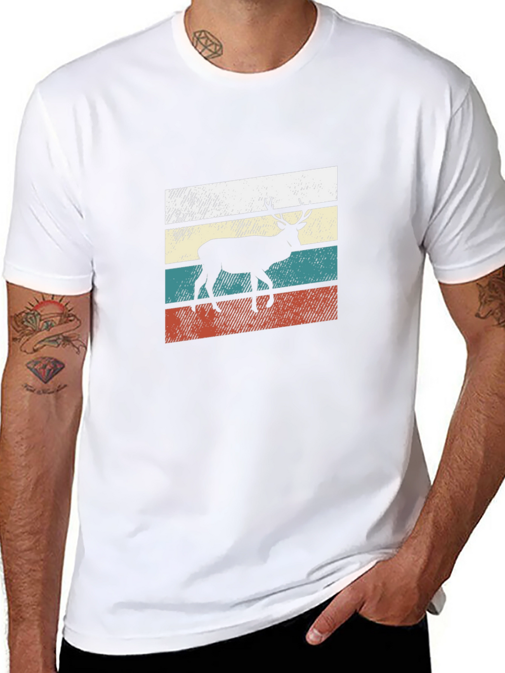 Retro Deer Graphic T-Shirt