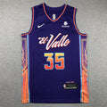 Men's Phoenix Suns Kevin Durant #35 Purple 2023/24 Swingman Jerseys - City Edition