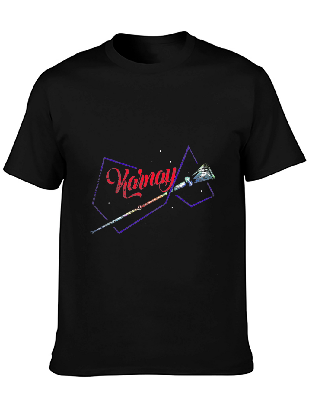 Stylish Black T-Shirt with Abstract Design