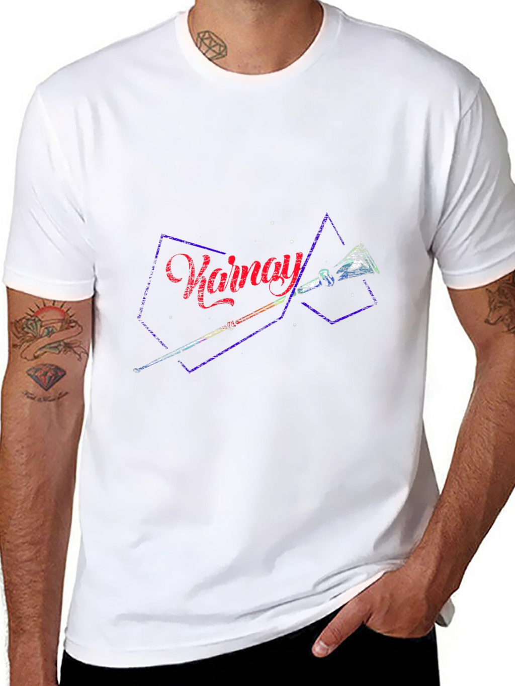 Stylish Black T-Shirt with Abstract Design