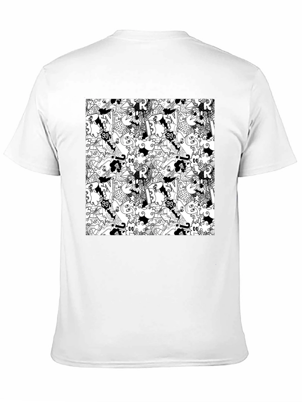 Abstract Black T-Shirt